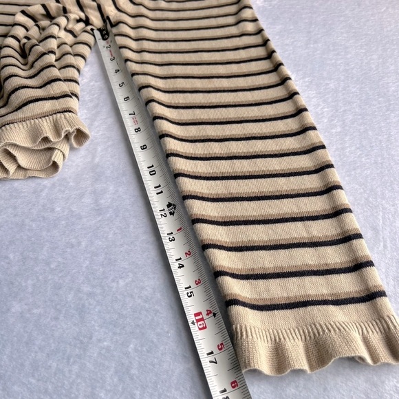Women’s Sz XL Beige Striped Crew Neck Sweater Long Sleeve - Picture 7 of 10